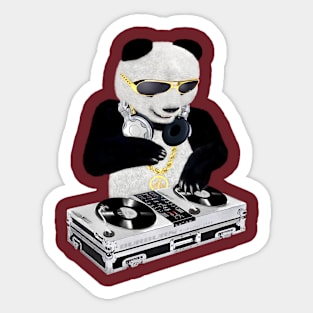 DJ Panda Bling Bling Sticker